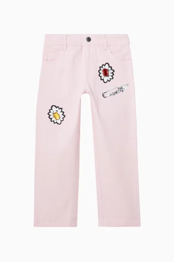 Jewellery Straight-leg Jeans in Denim