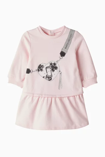 Snapshot Sweatshirt Dress in Cotton-fleece