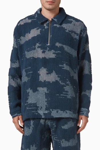 Smokey Polo Shirt in Crochet