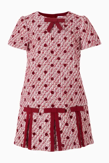 Polka Dot Dress in Boucle