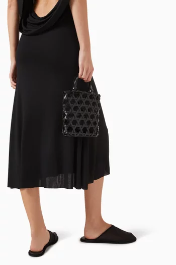 Ophi Woven Tote Bag in Leather