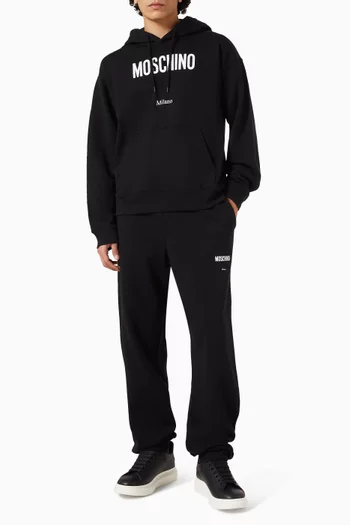 بنطال رياضي بشعار الماركة قطن