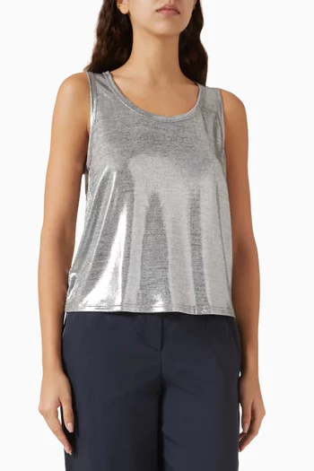 Metallic Knit Vest Top