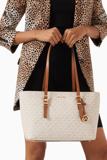 Medium Quinn Tote Bag in Logo Canvas