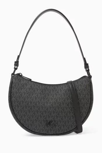 Small Kyla Shoulder Bag in Logo Canvas