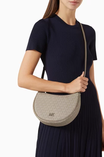 Small Kyla Shoulder Bag in Logo Canvas