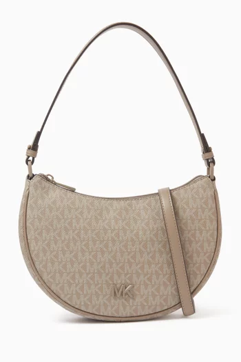Small Kyla Shoulder Bag in Logo Canvas