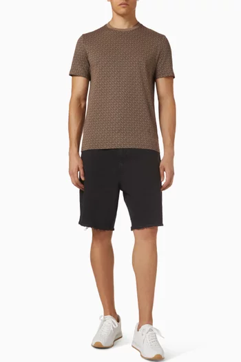 تي شيرت بطبعة شعار الماركة الشهير قطن جيرسيه