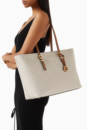 Large Quinn Tote Bag in Logo Canvas