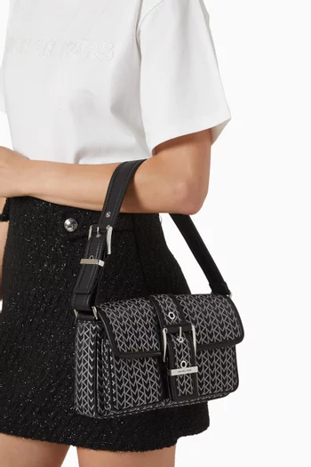 Medium Colby Shoulder Bag in Logo Jacquard