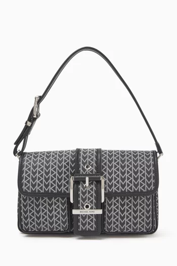 Medium Colby Shoulder Bag in Logo Jacquard