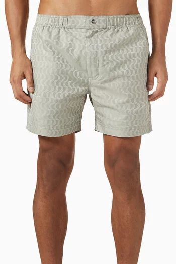 Mosaic Jacquard Swim Shorts