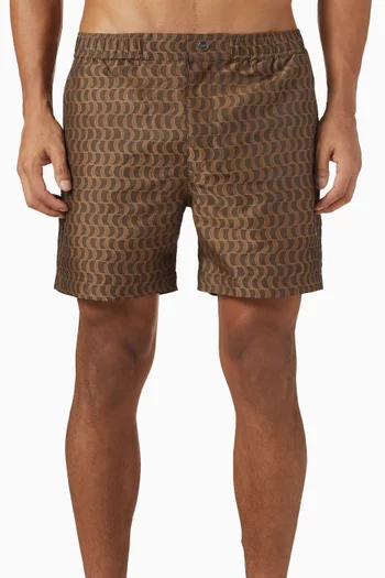 Mosaic Jacquard Swim Shorts