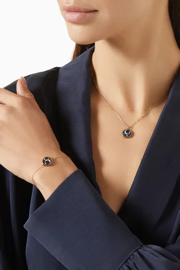 Crescent Diamond Necklace in 18kt Gold