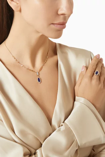 Geometric Diamond Necklace in 18kt Gold