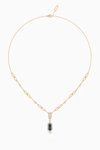 Geometric Diamond Necklace in 18kt Gold