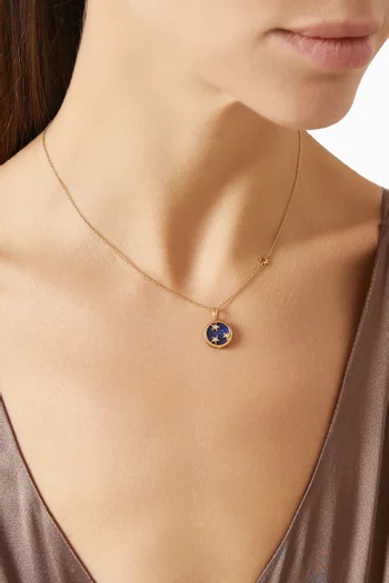 Circle Diamond Necklace in 18kt Gold