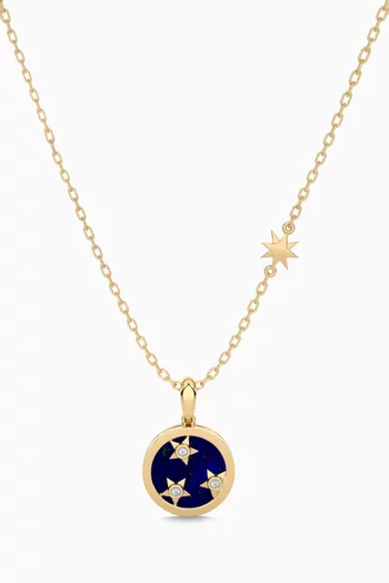 Circle Diamond Necklace in 18kt Gold