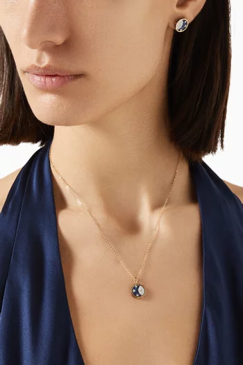 Crescent Diamond Necklace in 18kt Gold