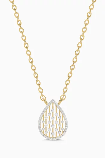 Pear Diamond Necklace in 18kt Gold