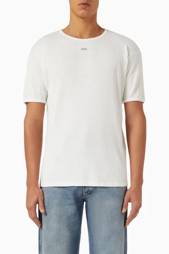 Logo Label T-shirt in Cotton Knit