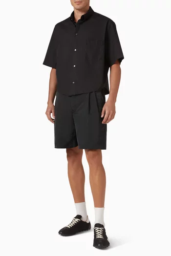 Crop Button-up Shirt in Cotton