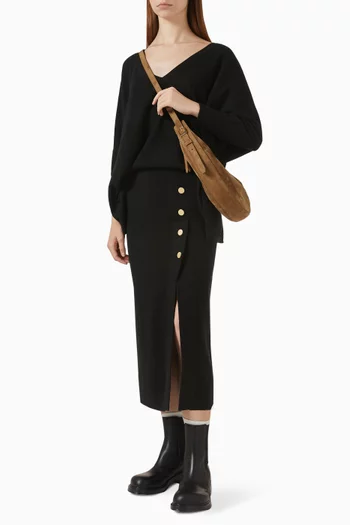 Sonita Midi Skirt in Cashmere-knit