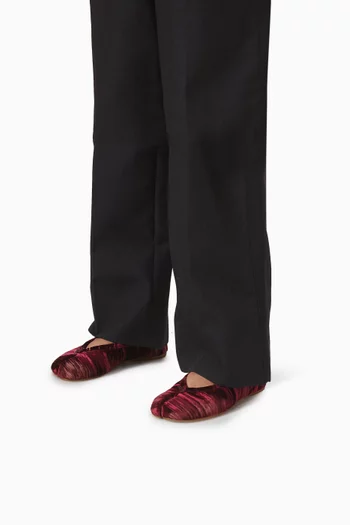 Tabi Ballerina Flats in Velvet