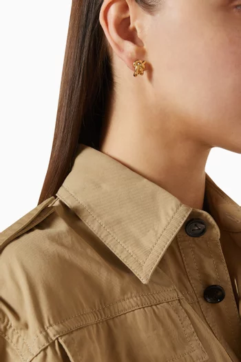 Knot Earrings in 18kt Gold-finish Sterling Silver
