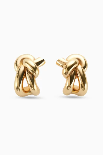 Knot Earrings in 18kt Gold-finish Sterling Silver