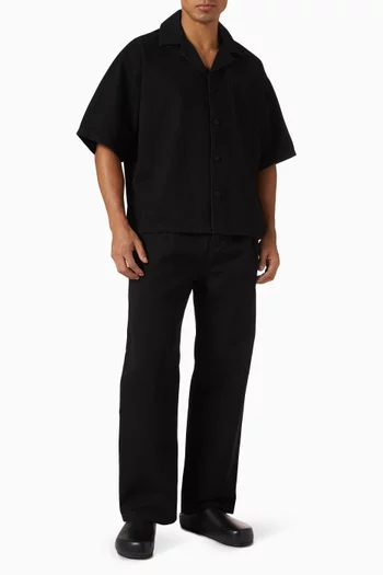 Boxy Shirt in Cotton-denim