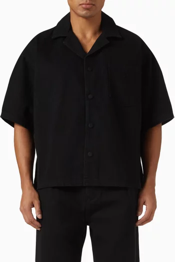 Boxy Shirt in Cotton-denim