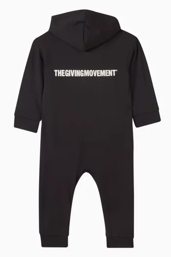 Zip-through Romper in Recycled Softskin