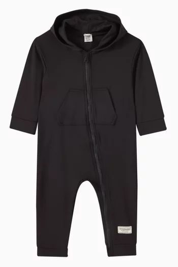 Zip-through Romper in Recycled Softskin