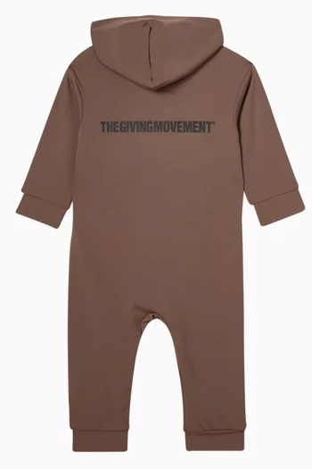 Zip-through Romper in Recycled Softskin