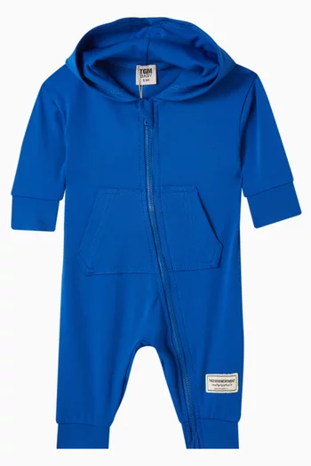 Zip-through Romper in Recycled Softskin