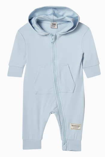 Zip-through Romper in Recycled Softskin
