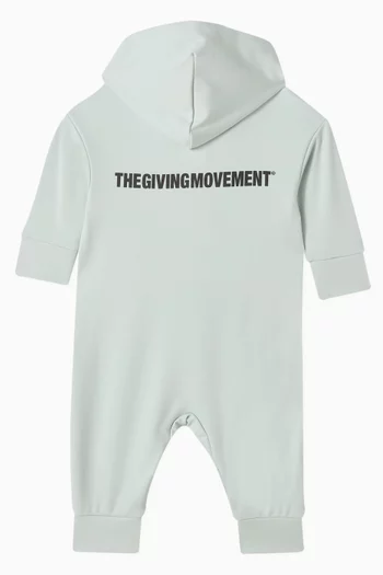 Zip-through Romper in Recycled Softskin