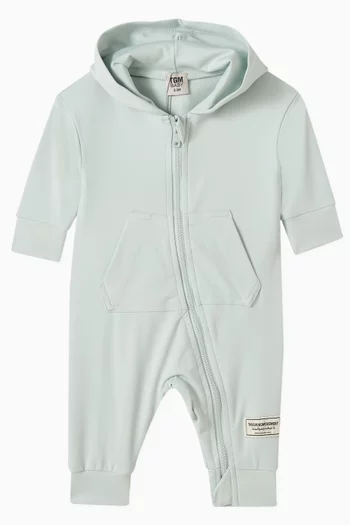 Zip-through Romper in Recycled Softskin