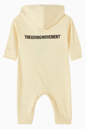 Zip-through Romper in Recycled Softskin