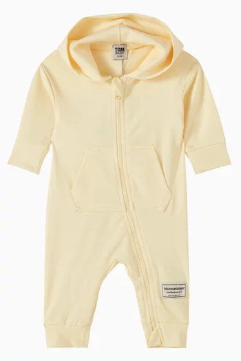 Zip-through Romper in Recycled Softskin