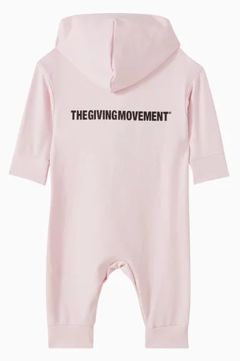 Zip-through Romper in Recycled Softskin