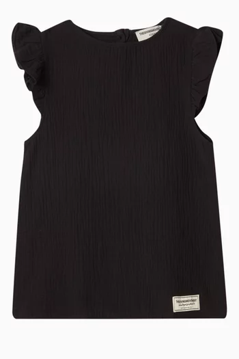 Ruffle Top in Organic Cotton Gauze