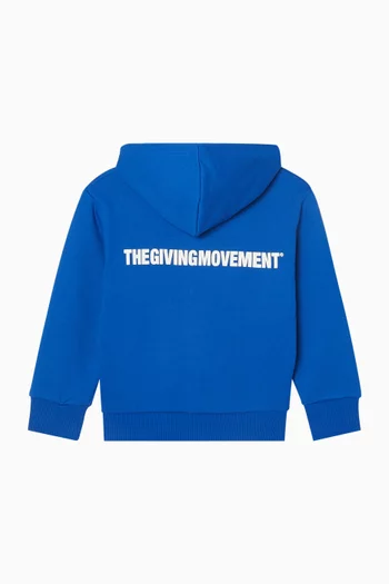 Zip-up Hoodie in Organic Cotton-blend