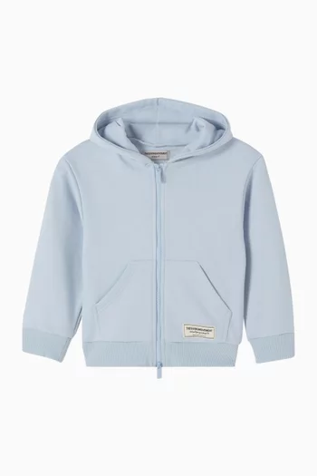 Zip-up Hoodie in Organic Cotton-blend