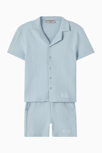 قميص بأكمام قصيرة جيرسيه سيرساكر