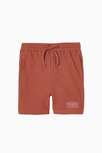 Relaxed Shorts in Seersucker Jersey