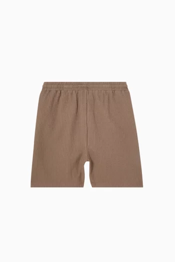 Relaxed Shorts in Seersucker Jersey
