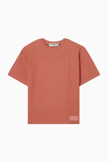 Oversized T-shirt in Seersucker Jersey