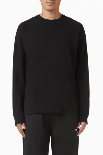 تي شيرت بطبعة شعار الماركة قطن